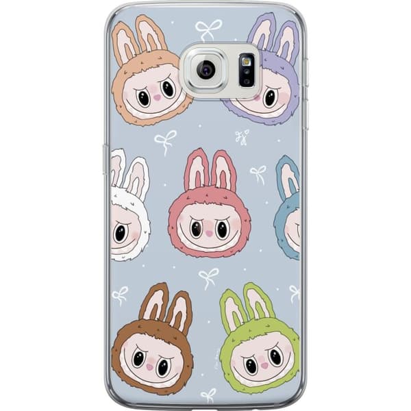 Samsung Galaxy S6 edge Genomskinligt Skal Labubu Star Pattern – Stjärnmönstrat med monsterlook