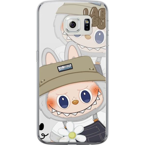 Samsung Galaxy S6 edge Gennemsigtig cover Labubu Minimal Mood - Enkel og stilren monsterdesign