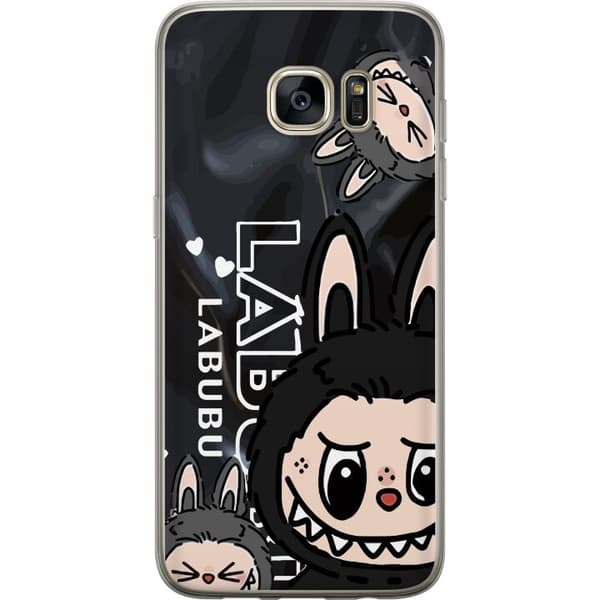 Samsung Galaxy S7 edge Gennemsigtig cover <nl>Labubu Black Energy - Sort mønster i gade stil