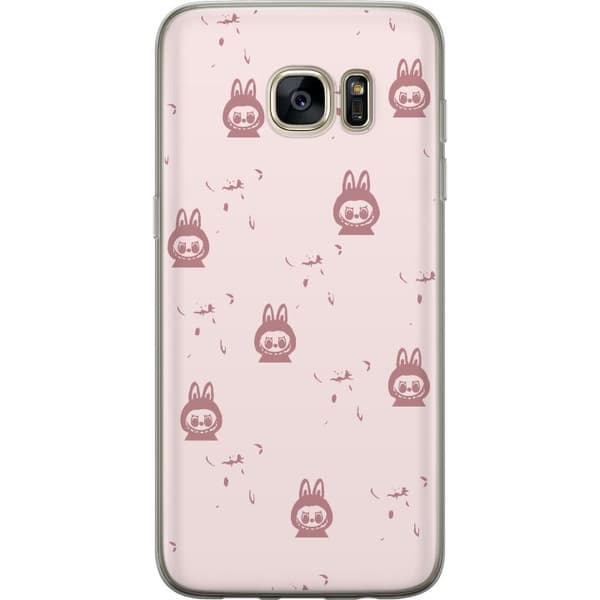 Samsung Galaxy S7 edge Läpinäkyvä kuori Labubu Neon Pop - Neonvärinen pop art hirviö