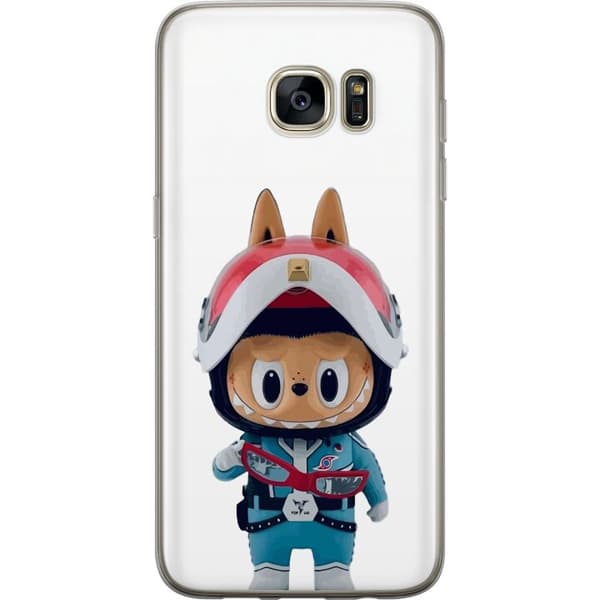 Samsung Galaxy S7 edge Gennemsigtig cover How2work Labubu Monstre x Ultraman Blue Figur