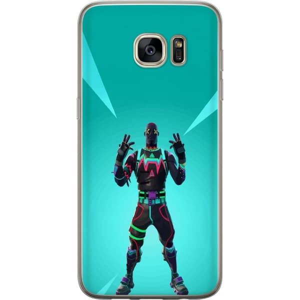 Samsung Galaxy S7 edge Gennemsigtig cover sort ridder fortnite