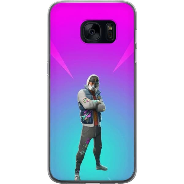 Samsung Galaxy S7 Gennemsigtig cover sort ridder fortnite