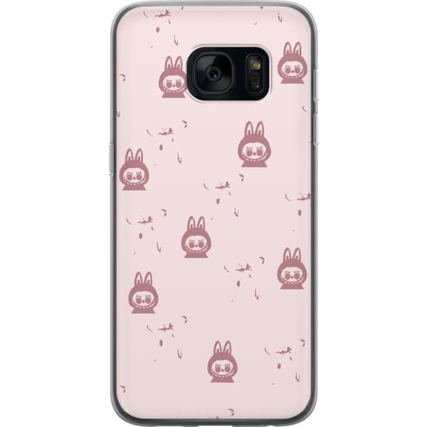 Samsung Galaxy S7 Gennemsigtig cover Labubu Neon Pop - Neonfarvet pop art monster