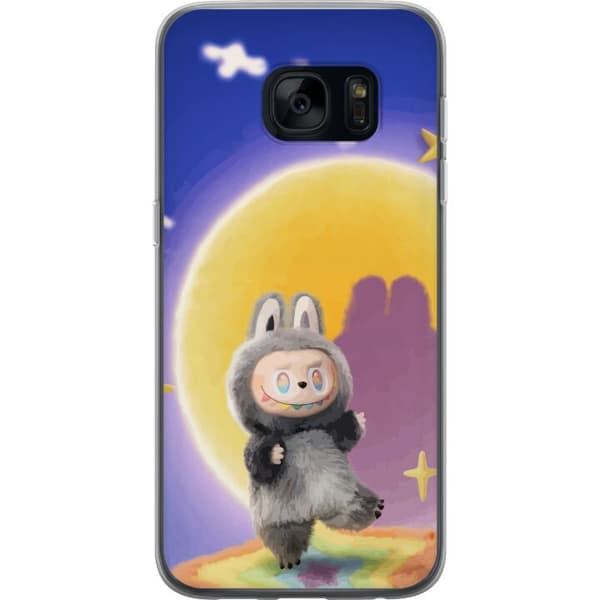 Samsung Galaxy S7 Gennemsigtig cover Labubu Neon Pop - Neonfarvet pop art monster
