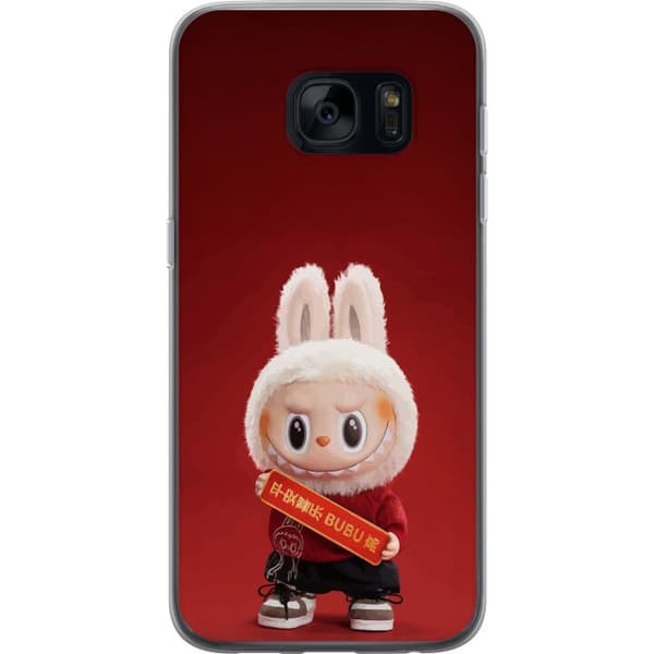 Samsung Galaxy S7 Gennemsigtig cover Pop Mart The Monsters Labubu Held og Lykke Vinyl Plysdukke