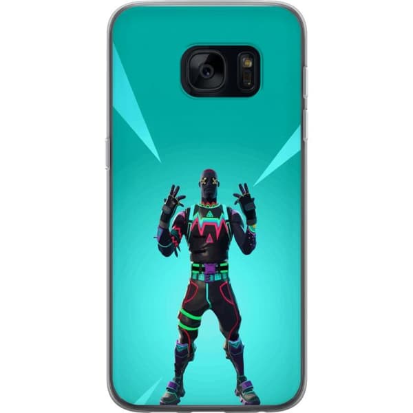 Samsung Galaxy S7 Gennemsigtig cover sort ridder fortnite