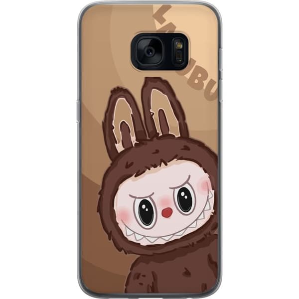 Samsung Galaxy S7 Läpinäkyvä kuori Labubu Pilvipieni - Valkoinen ja Sininen Suunnittelu Söpöllä Tyylillä