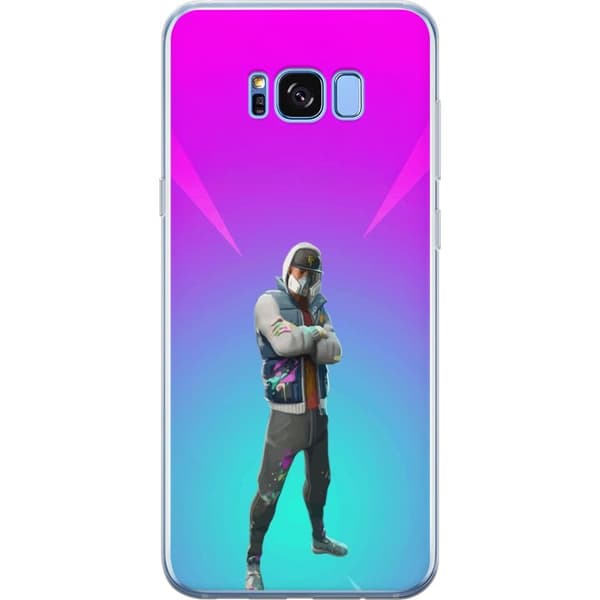 Samsung Galaxy S8+ Gennemsigtig cover sort ridder fortnite