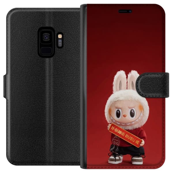 Samsung Galaxy S9 Tegnebogsetui Pop Mart The Monsters Labubu Held og Lykke Vinyl Plysdukke