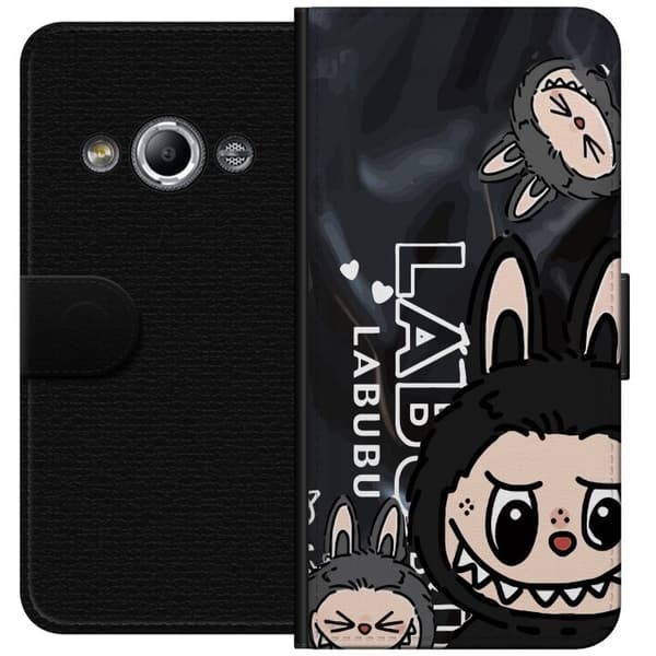 Samsung Galaxy Xcover 3 Tegnebogsetui <nl>Labubu Black Energy - Sort mønster i gade stil