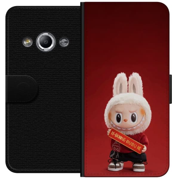 Samsung Galaxy Xcover 3 Tegnebogsetui Pop Mart The Monsters Labubu Held og Lykke Vinyl Plysdukke