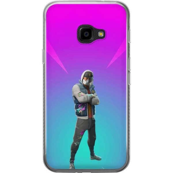 Samsung Galaxy Xcover 4 Gennemsigtig cover sort ridder fortnite