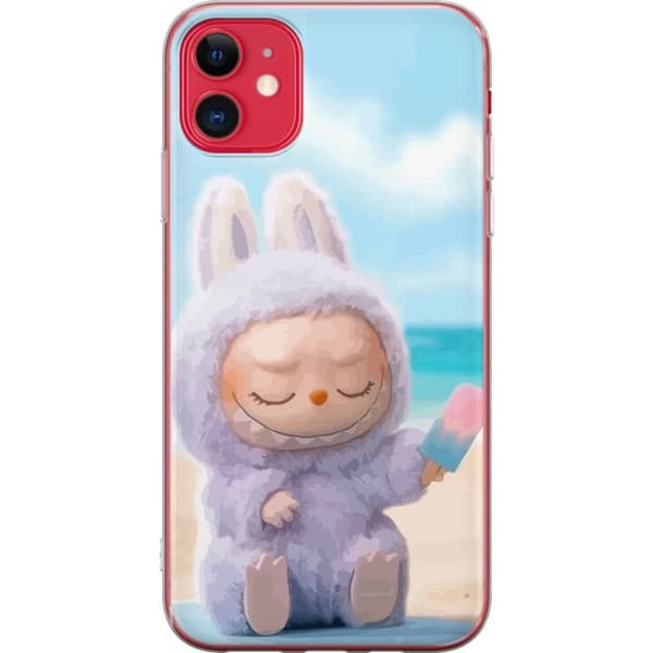 Apple iPhone 11 Gennemsigtig cover Labubu Lyserød Stemning