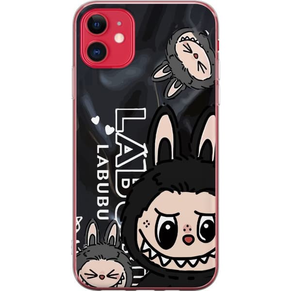 Apple iPhone 11 Gjennomsiktig deksel <nl>Labubu Black Energy - Svart mønster i gatestil