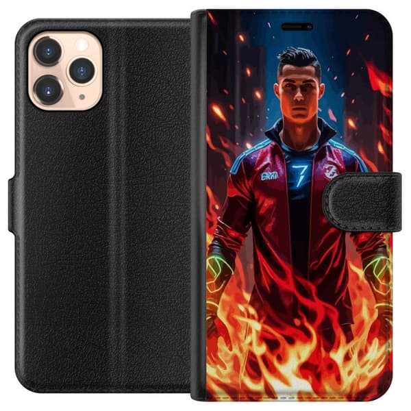 Apple iPhone 11 Pro Tegnebogsetui Ronaldo Inferno - fodboldhelt i flammer