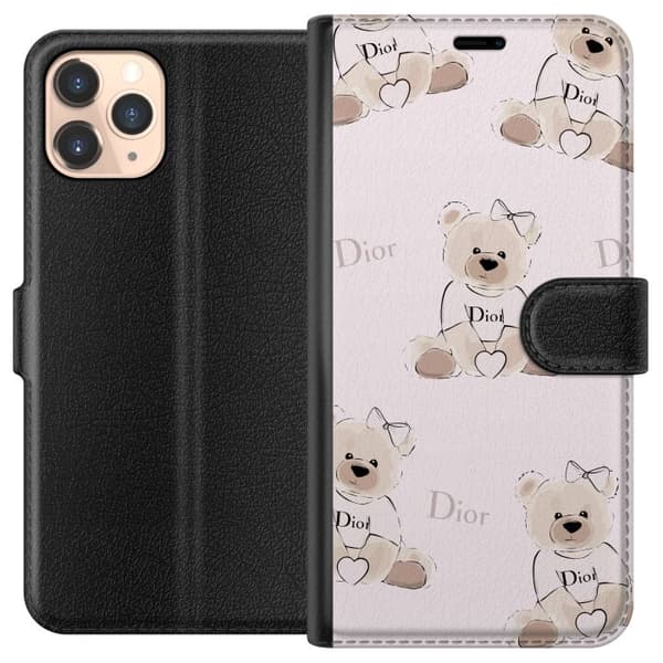 Apple iPhone 11 Pro Lompakkokotelo Teddy Dior Vibes - ylellinen nalle muotityyliin