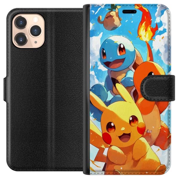 Apple iPhone 11 Pro Lompakkokotelo Pocket Creatures - innoittanut Pokémonista mainitsematta nimeä