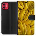 Miniatyrbild 1 av 3: Apple iPhone 11 Plånboksfodral Banana Pattern – lekfullt mönster med gula bananer