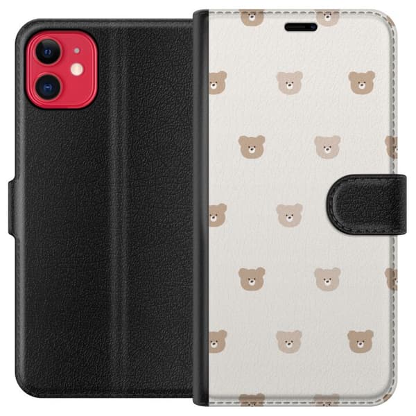 Apple iPhone 11 Lommeboketui Teddybakgrunn - søte teddybjørner mot en myk bakgrunn