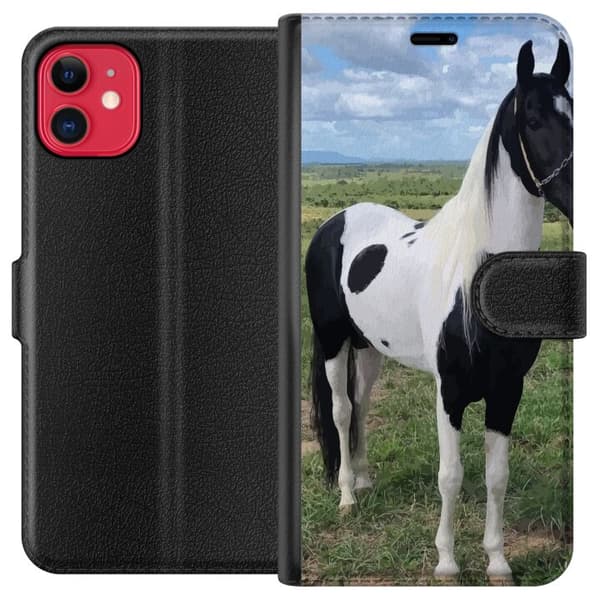 Apple iPhone 11 Lommeboketui Heste Magi - stilisert hest i en rolig fargepalett
