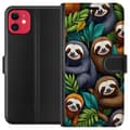 Miniatyrbilde 1 av 3: Apple iPhone 11 Lommeboketui Sengångarstil - avslappet motiv med søt dovendyr