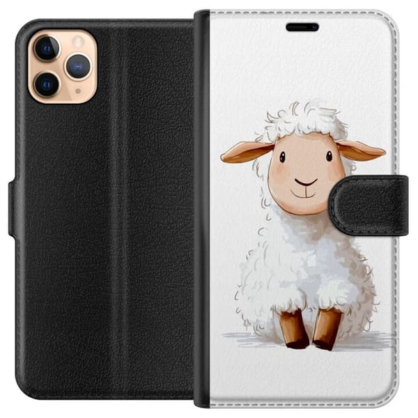 Apple iPhone 11 Pro Max Lompakkokotelo Suloinen Lammas - lasten ja vauvan tuotteita sarjakuvatyyliin