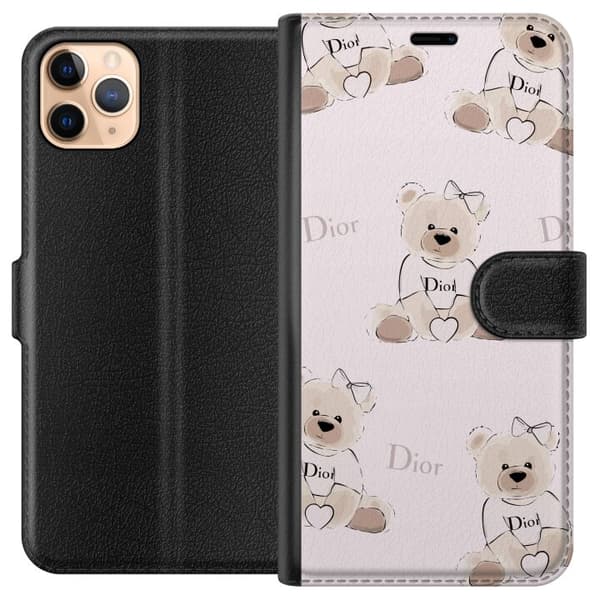 Apple iPhone 11 Pro Max Tegnebogsetui Teddy Dior Vibes - luksuriøs bamse i modetil