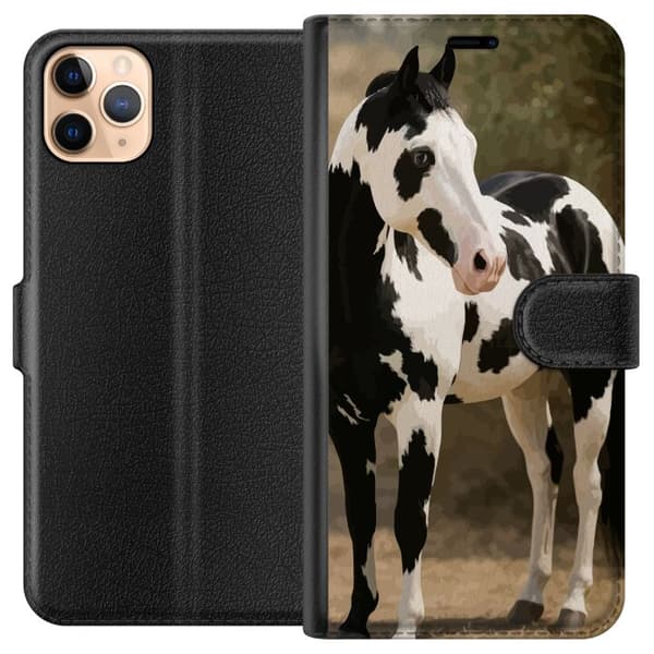 Apple iPhone 11 Pro Max Lompakkokotelo Kaunis Hevonen - elegantti hevonen kuva-aihe