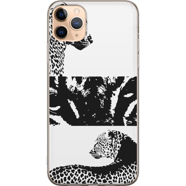 Apple iPhone 11 Pro Max Gennemsigtig cover Leopard Faces