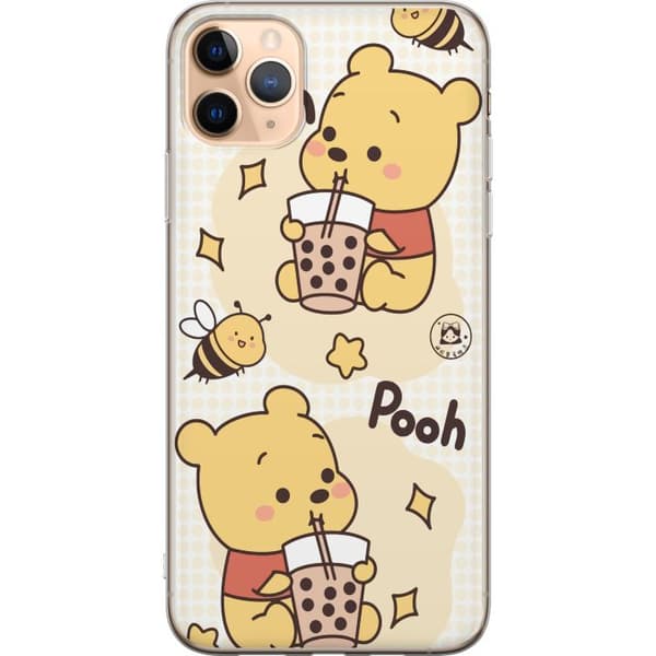 Apple iPhone 11 Pro Max Gennemsigtig cover Nalle Pooh-stil - klassisk bjørnemotiv i en ny fortolkning