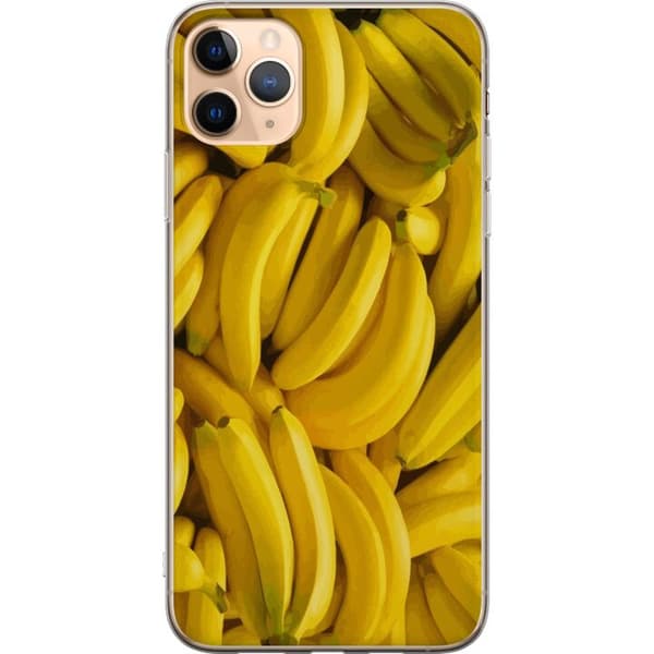 Apple iPhone 11 Pro Max Gennemsigtig cover Banan mønster