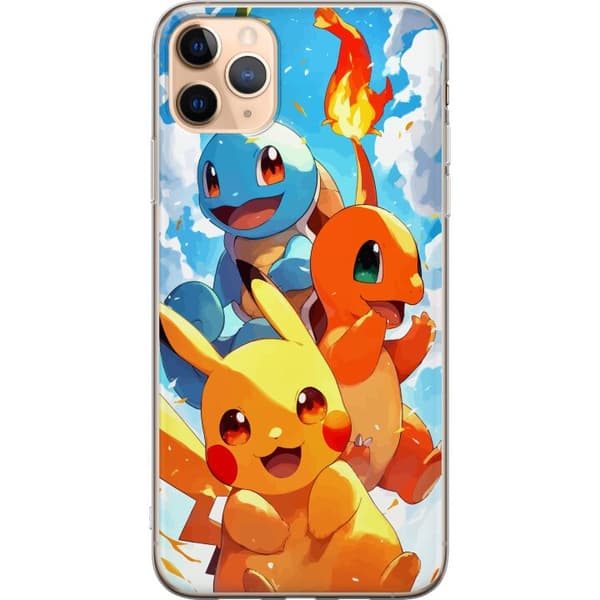 Apple iPhone 11 Pro Max Läpinäkyvä kuori Pocket Creatures - innoittanut Pokémonista mainitsematta nimeä