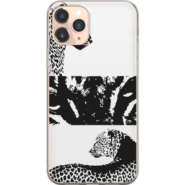 Apple iPhone 11 Pro Läpinäkyvä kuori Leopard Faces