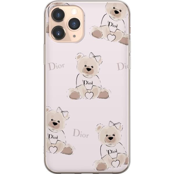 Apple iPhone 11 Pro Gennemsigtig cover Teddy Dior Vibes - luksuriøs bamse i modetil