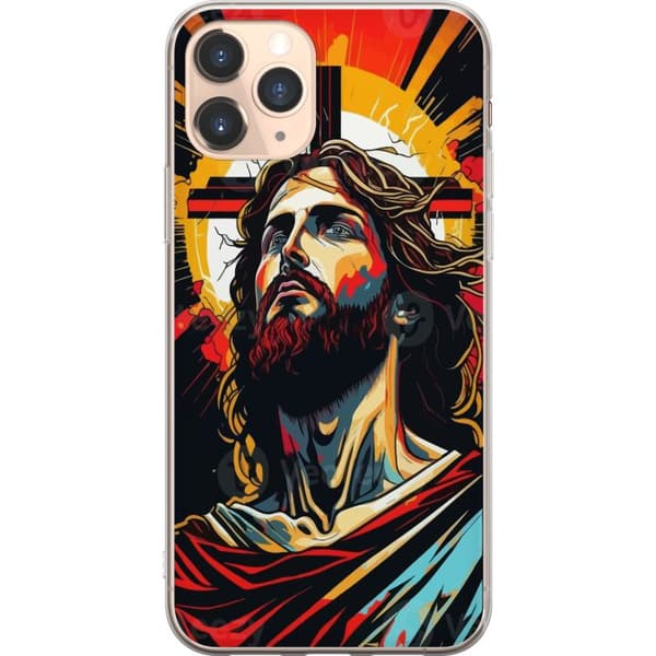 Apple iPhone 11 Pro Gjennomsiktig deksel Jesus & Kort - religiøst motiv med dyp symbolikk