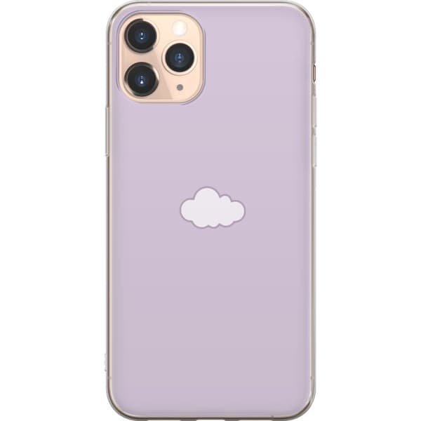 Apple iPhone 11 Pro Gennemsigtig cover Lilla Sky - minimalistisk sky på lilla baggrund
