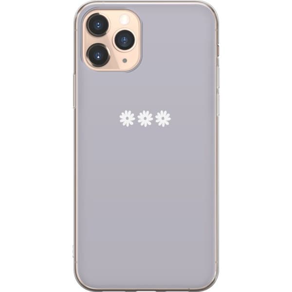 Apple iPhone 11 Pro Läpinäkyvä kuori Lila Blomminimalismi - tyylikäs kukkakuva lila taustalla