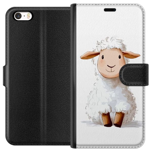 Apple iPhone 5 Lommeboketui Søtt Lam - tegneseriestil for barn og babyprodukter
