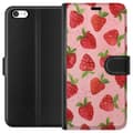 Miniatyrbild 1 av 3: Apple iPhone 5 Plånboksfodral Strawberry Dreams – jordgubbsmönster i retrostil