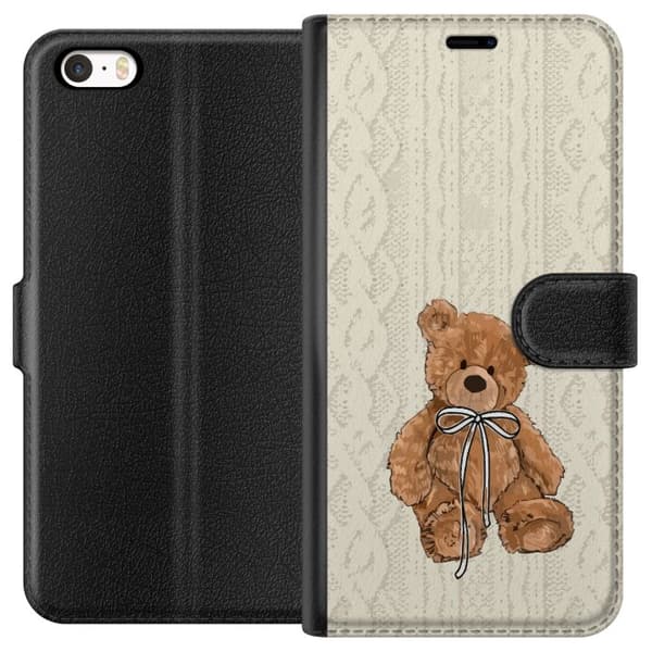 Apple iPhone 5 Tegnebogsetui Lille Teddy – klassisk teddy i enkel design