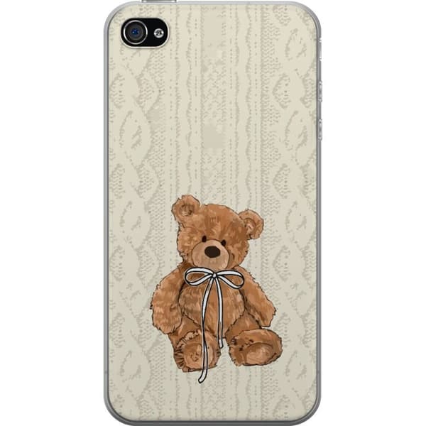 Apple iPhone 4 Gjennomsiktig deksel Liten Bamse – klassisk bamse i enkel design