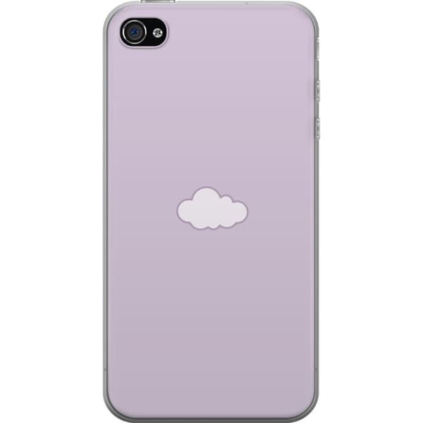 Apple iPhone 4s Gennemsigtig cover Lilla Sky - minimalistisk sky på lilla baggrund