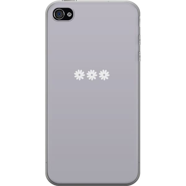 Apple iPhone 4s Gjennomsiktig deksel Lilla Blomminimalisme - stilig blomstermotiv på lilla bakgrunn
