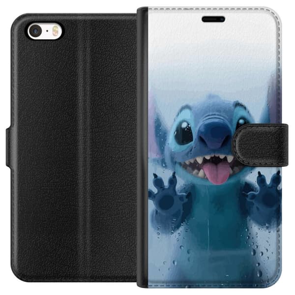 Apple iPhone 5s Plånboksfodral Stitch Window View – Stitch vid ett fönster i söt stil