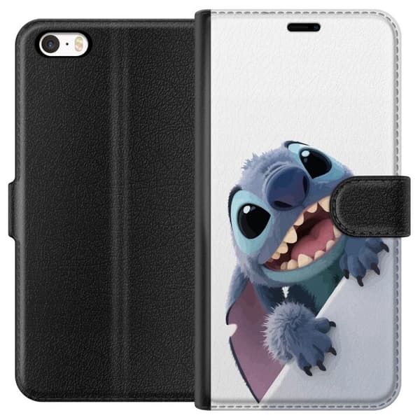 Apple iPhone 5s Plånboksfodral Happy Stitch – glad figur med charmig uttryck