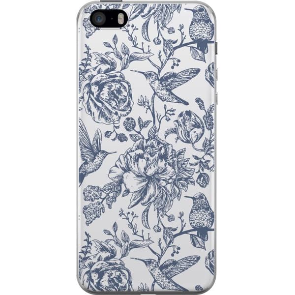 Apple iPhone 5s Gjennomsiktig deksel Blomster & Fugler - Romantiskt Vintage-stil Mønster