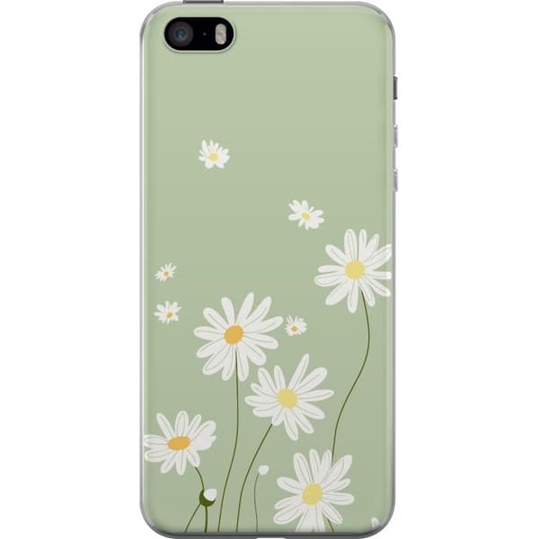 Apple iPhone 5s Genomskinligt Skal Prästkragar – blommigt mönster i svensk sommarstil