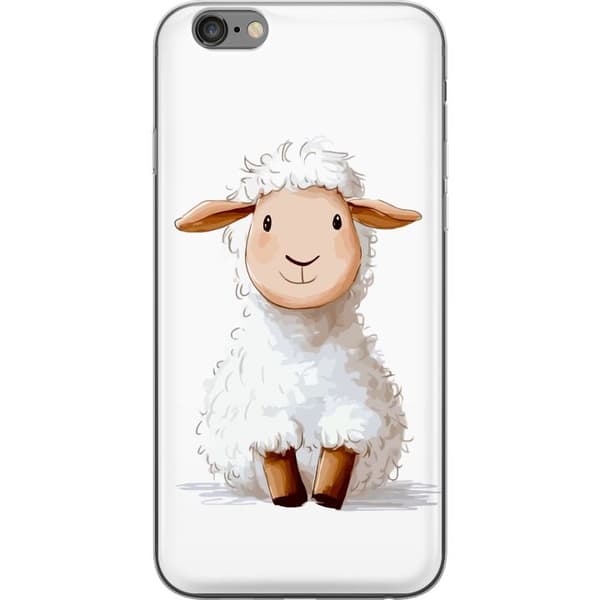 Apple iPhone 6 Plus Gennemsigtig cover Sødt Lamm - tegneseriestil til børn og babyprodukter