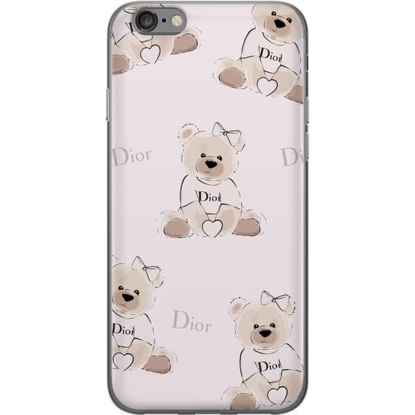 Apple iPhone 6s Gjennomsiktig deksel Teddy Dior Vibes - luksuriøs teddybjørn i motestil